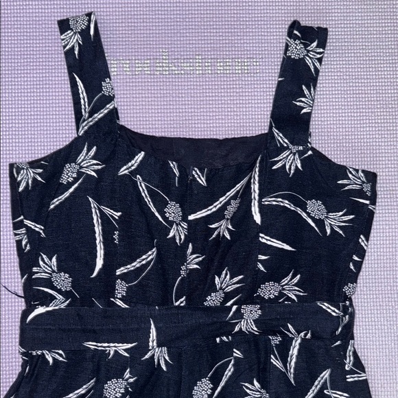 Ann Taylor Factory White and Blue Jumpsuit with Palazzo Style 125 - Picture 8 of 11